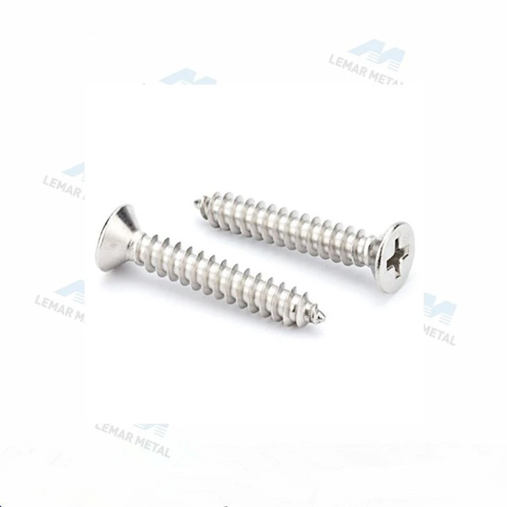 Flat head self tapping screws